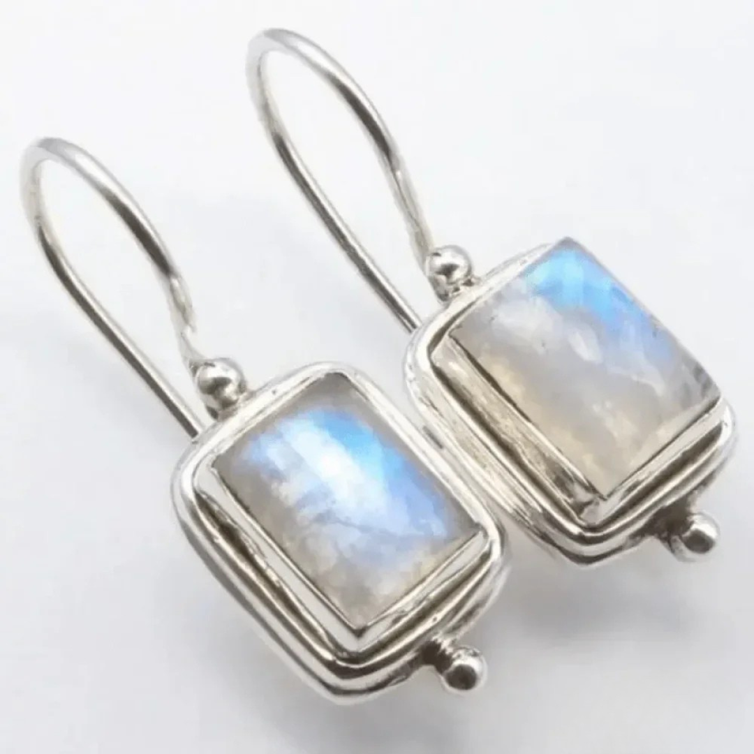 Theo™ | Vintage Square Moonstone Earrings
