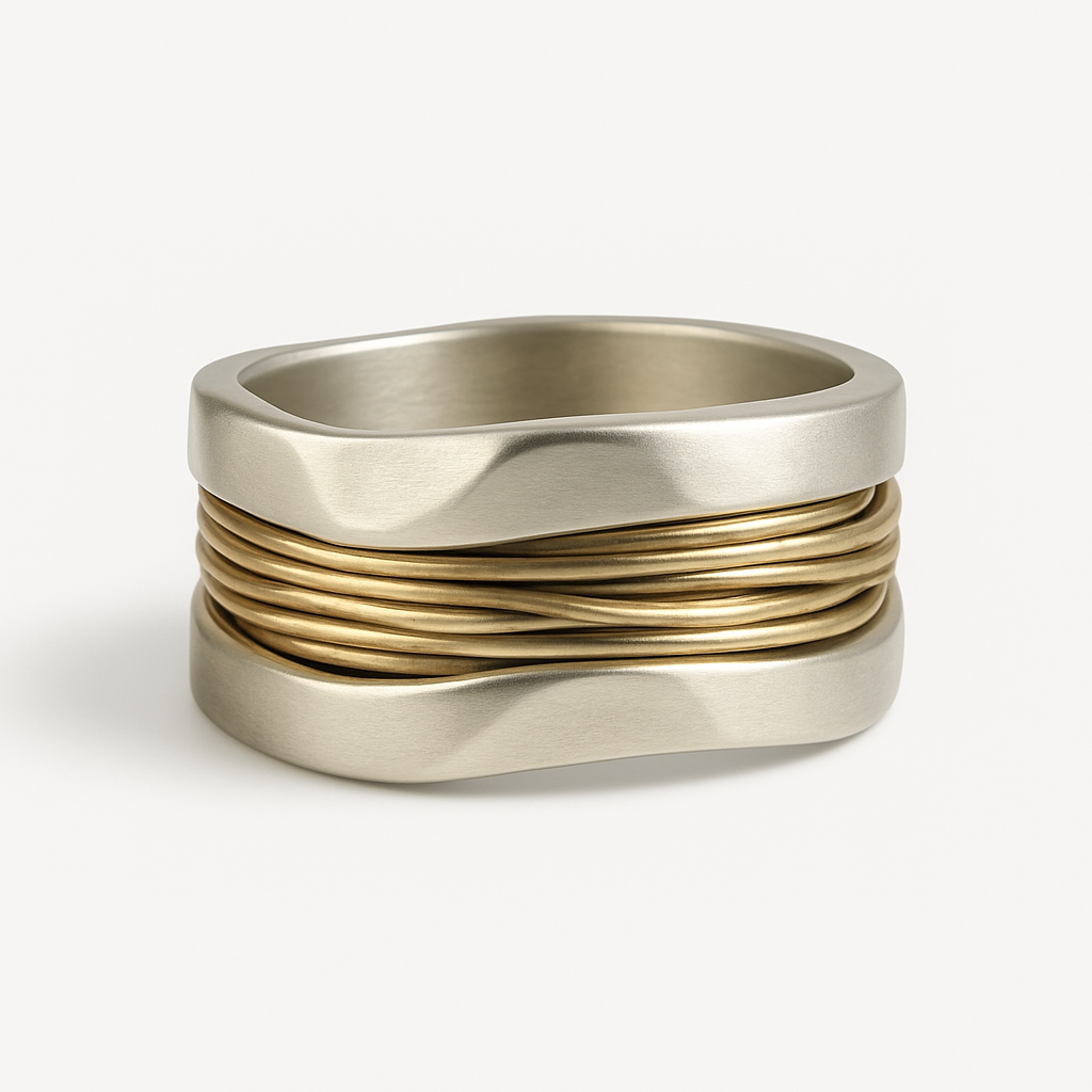 Sofia™ | Women's Silver and Gold Wire Ring