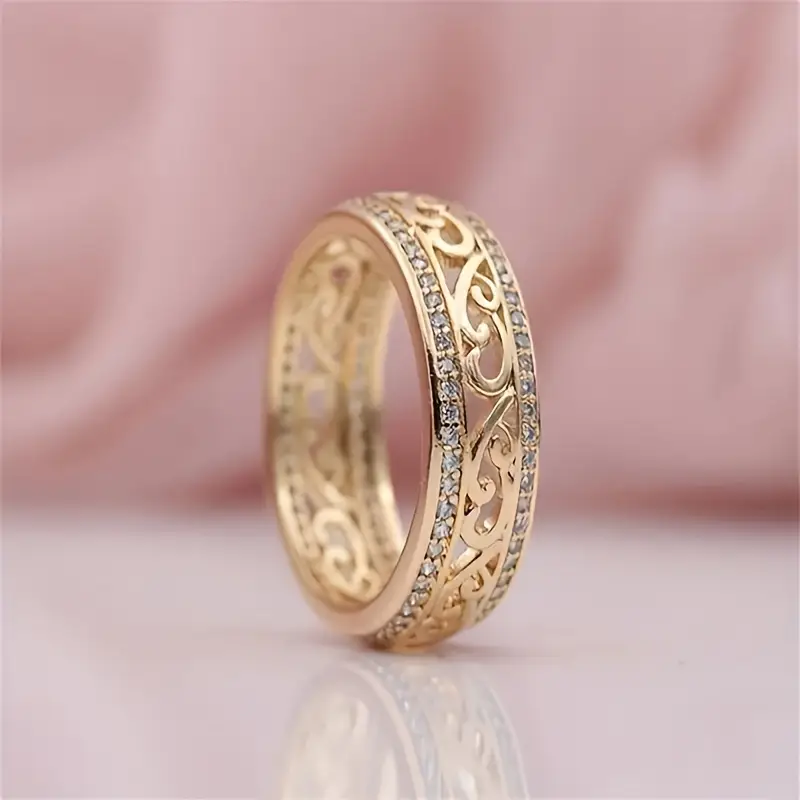 Aurea™ | Shiny Hollow Gold Ring