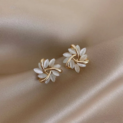 Sienna™ | Elegant Opal Petal Earrings
