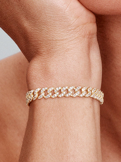 Cubo™ | Gold Moissanite Cuban Bracelet
