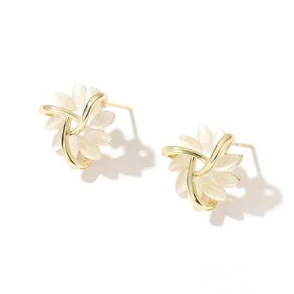 Sienna™ | Elegant Opal Petal Earrings