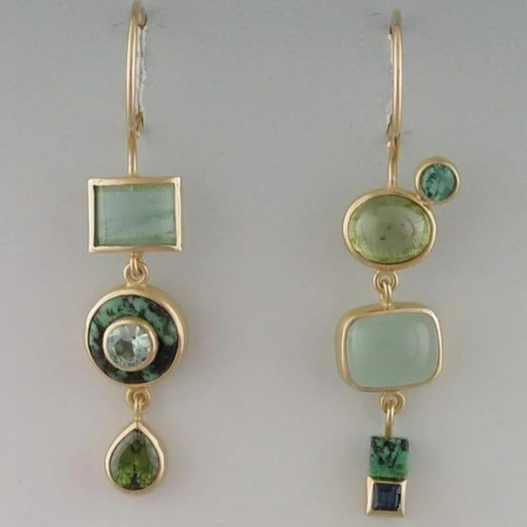 Emeralda™ | Vintage Green Drop Earrings for Women