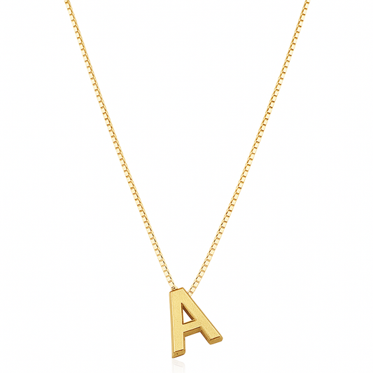 LoveNote™ Gold Initial Necklace – Elegant Personalized Pendant