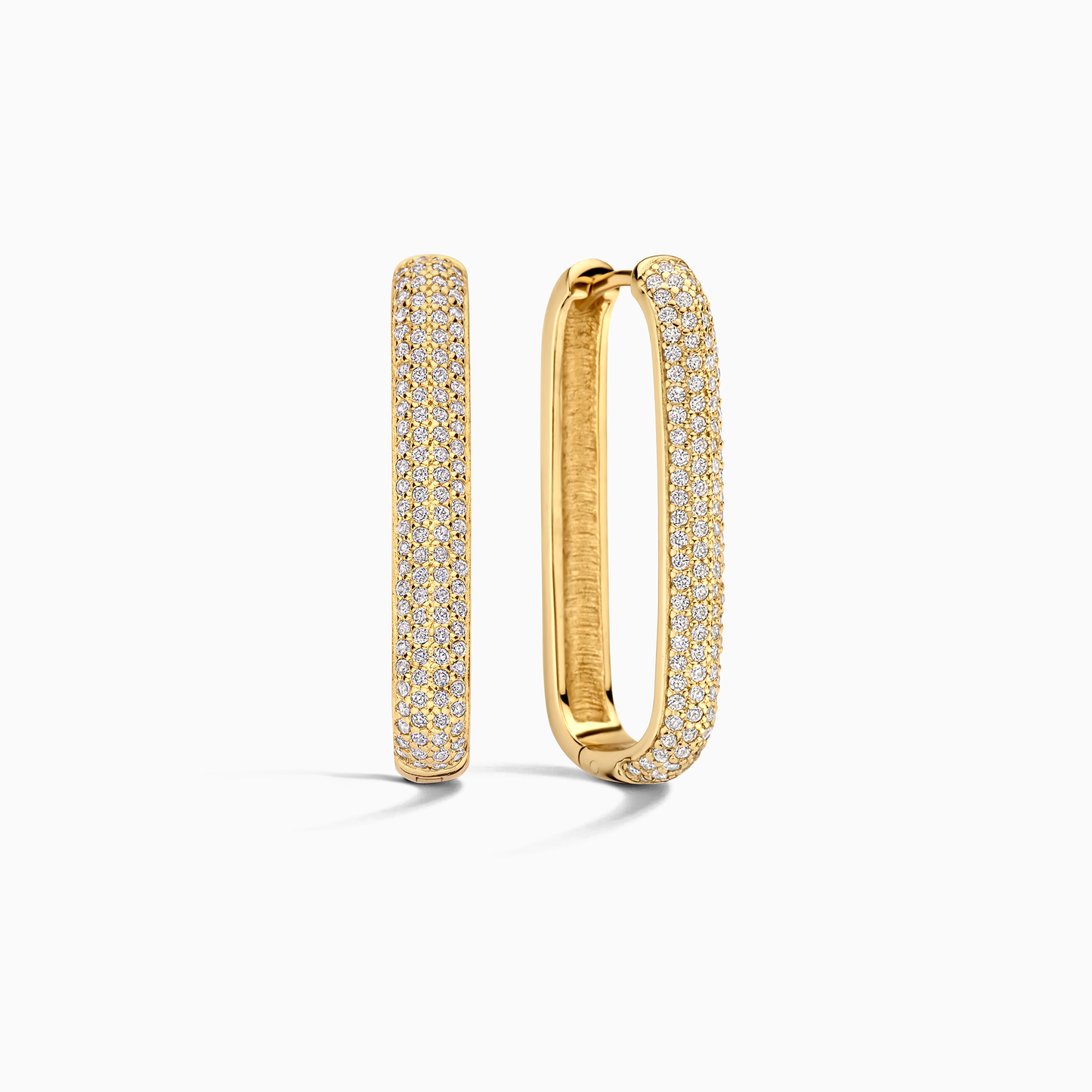 Icona™ | Large Gold Pave Hoop Earrings