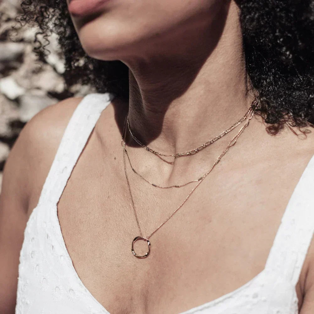 Circa™ | Three-Strand Necklace with Open Circle in Gold