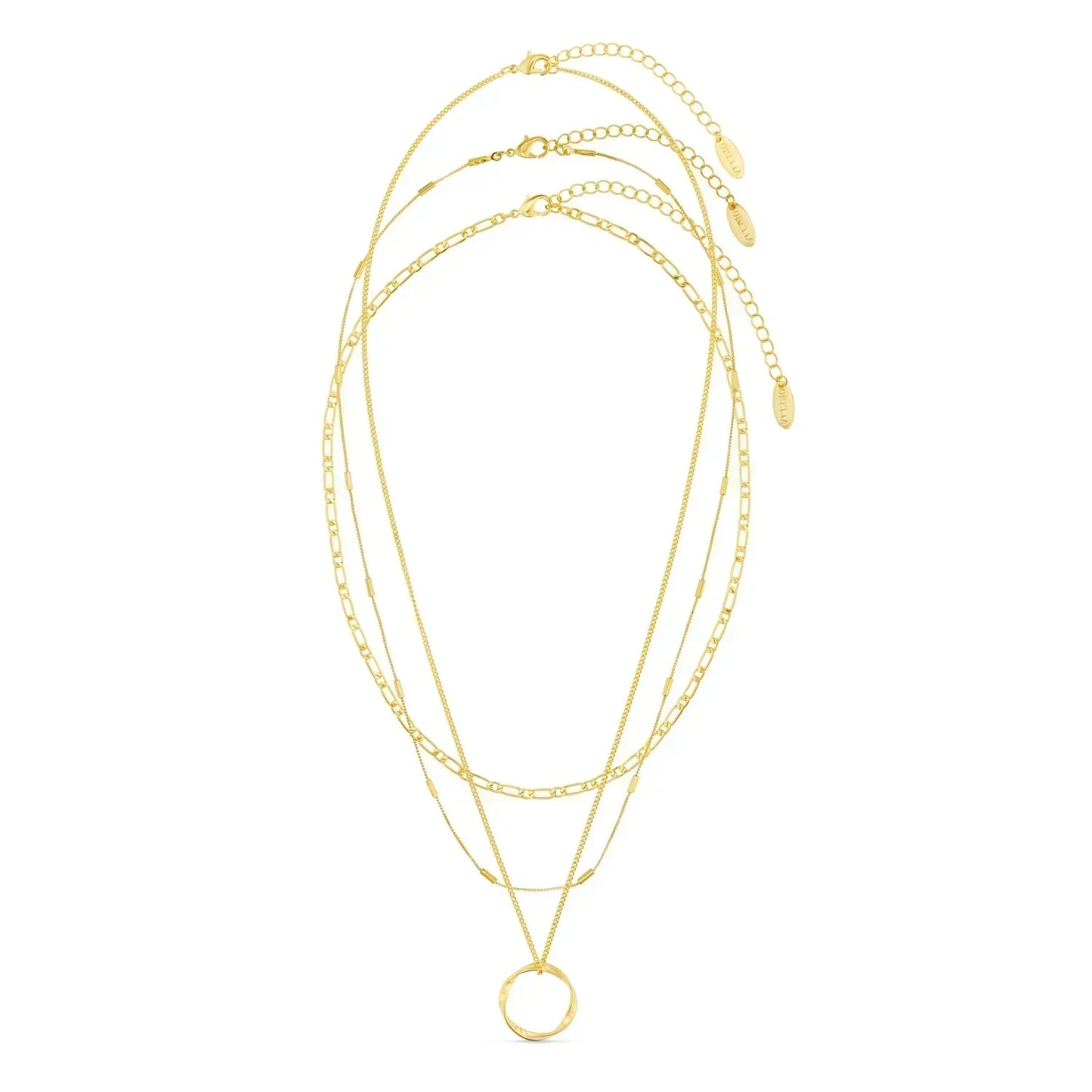Circa™ | Three-Strand Necklace with Open Circle in Gold