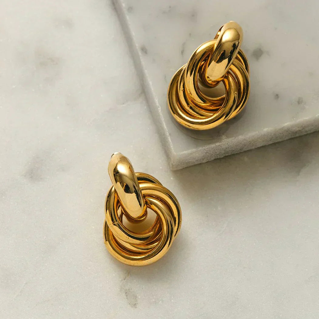 Interlock™ | Gold Fashion Earrings