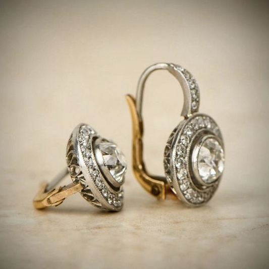 Celestia™ | Vintage Silver and Zirconia Earrings