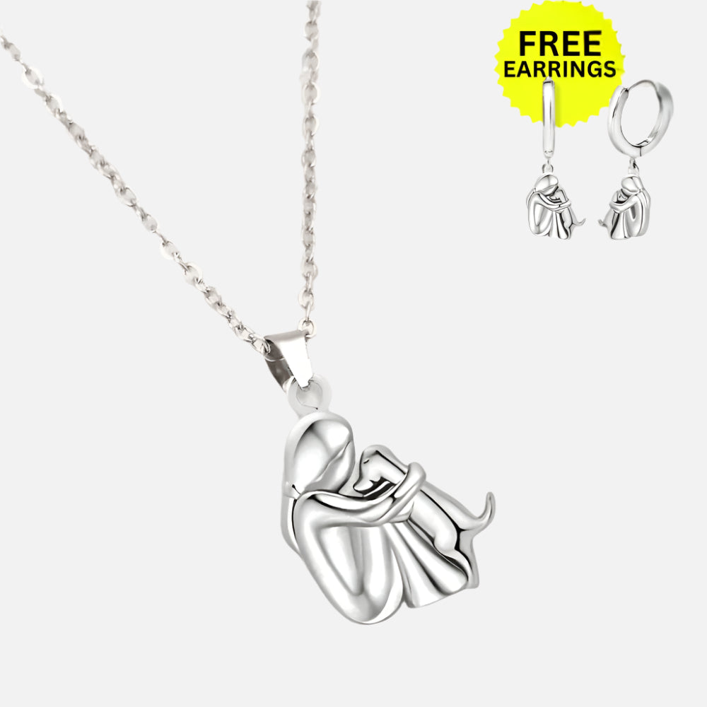 Wynter™ | Hug Pendant with Matching Earrings