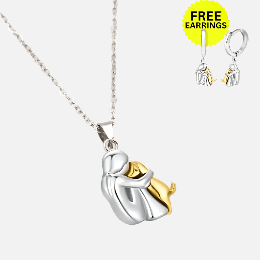 Wynter™ | Hug Pendant with Matching Earrings